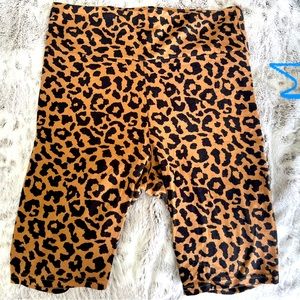 Cheetah Print Bicycle Shorts- Size: Women’s M